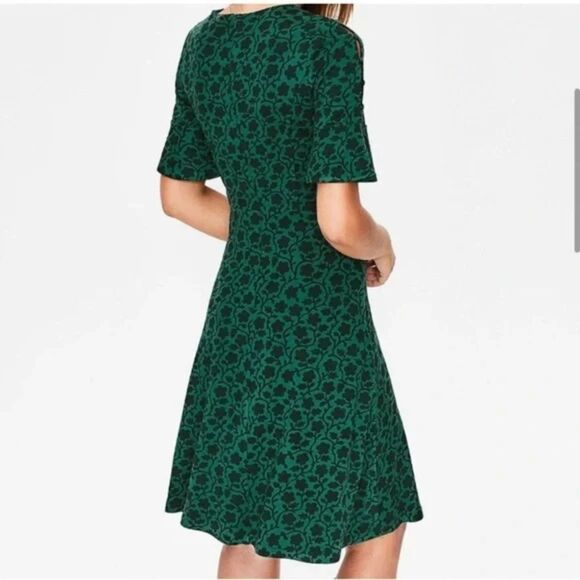Boden Alexis Jersey Dress in Enchanted Vine‎ Midi Women's Size 8R - Picture 2 of 11
